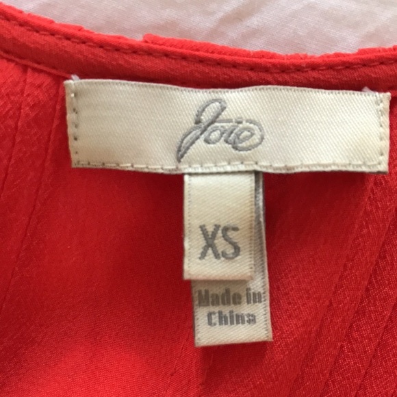 Joie red spaghetti strap lined mini dress, sz XS. - Picture 7 of 7